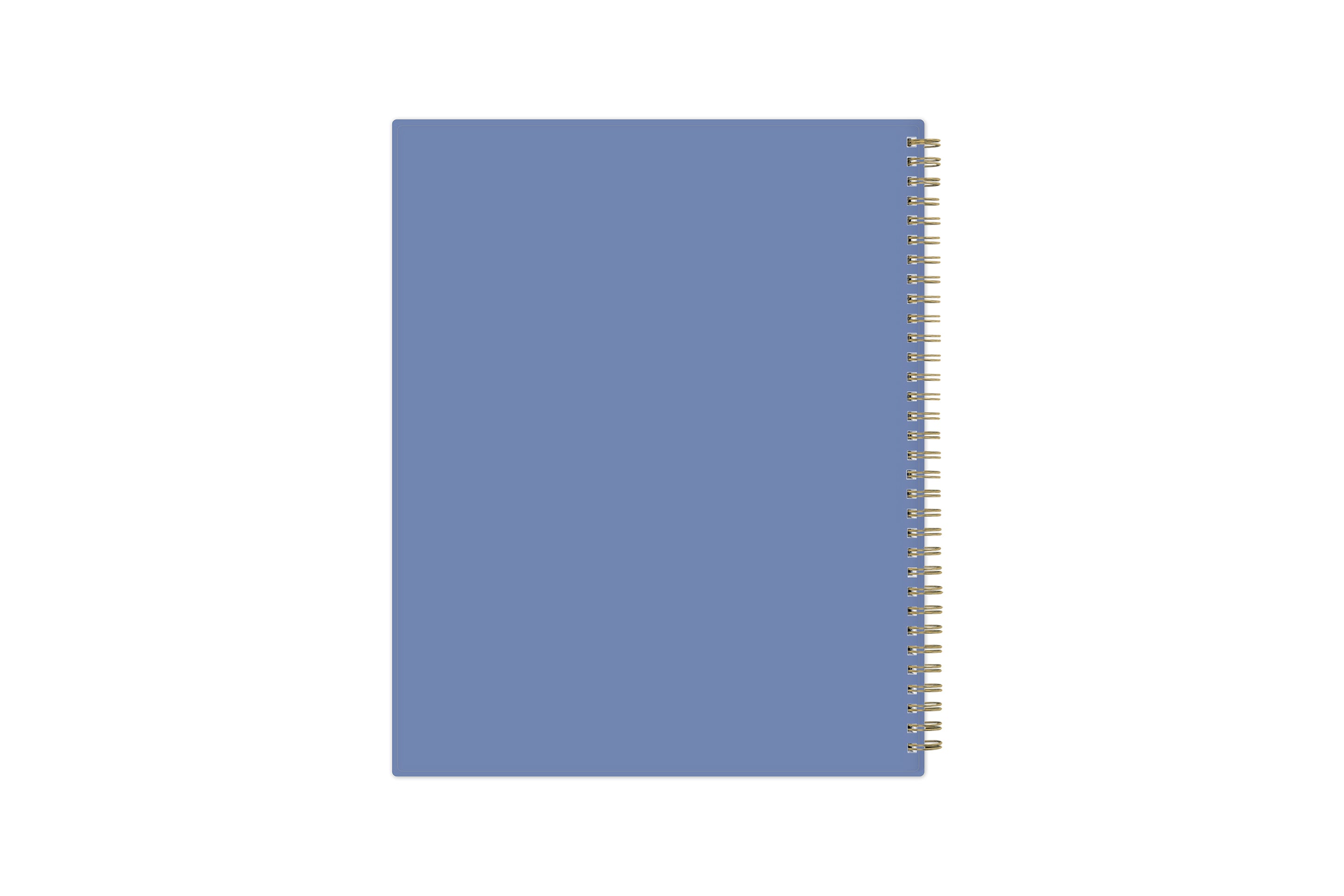 Kelly Ventura for Blue Sky student academic planner in 8.5x11 planner size with periwinkle blue back cover, twin wire-o binding and a weekly monthly layout for July 2025- June 2026