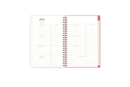  weekly monthly planner featuring weekly spread with notes, bullet points, to do&