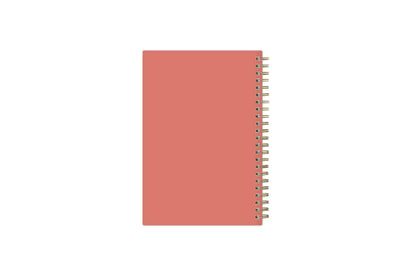 coral back cover on this planner notes 5x8 