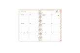  academic weekly monthly planner featuring a weekly spread grid lined notes, to-do list, goals, mint tabs, and reference calendars in 5x8 planner size