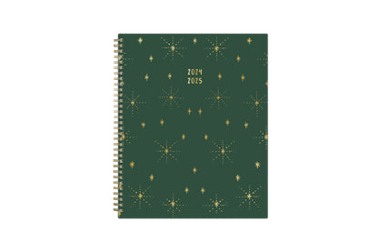 solid army green with gold stars on a 8.5x11 planner size