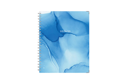 marble blue front cover in 8.5x11 planner size for this teacher lesson planner