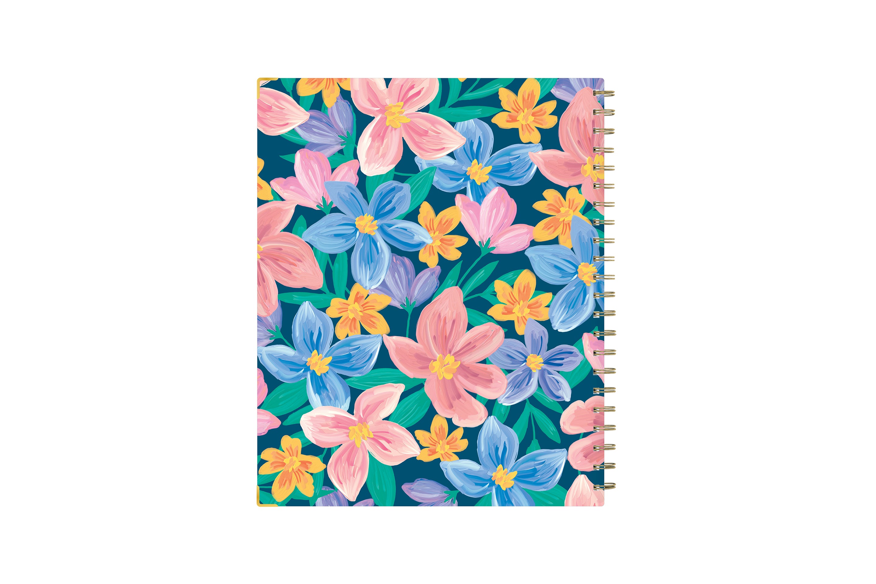 cheerful floral pattern on 8.5x11 planner size for this weekly monthly planner