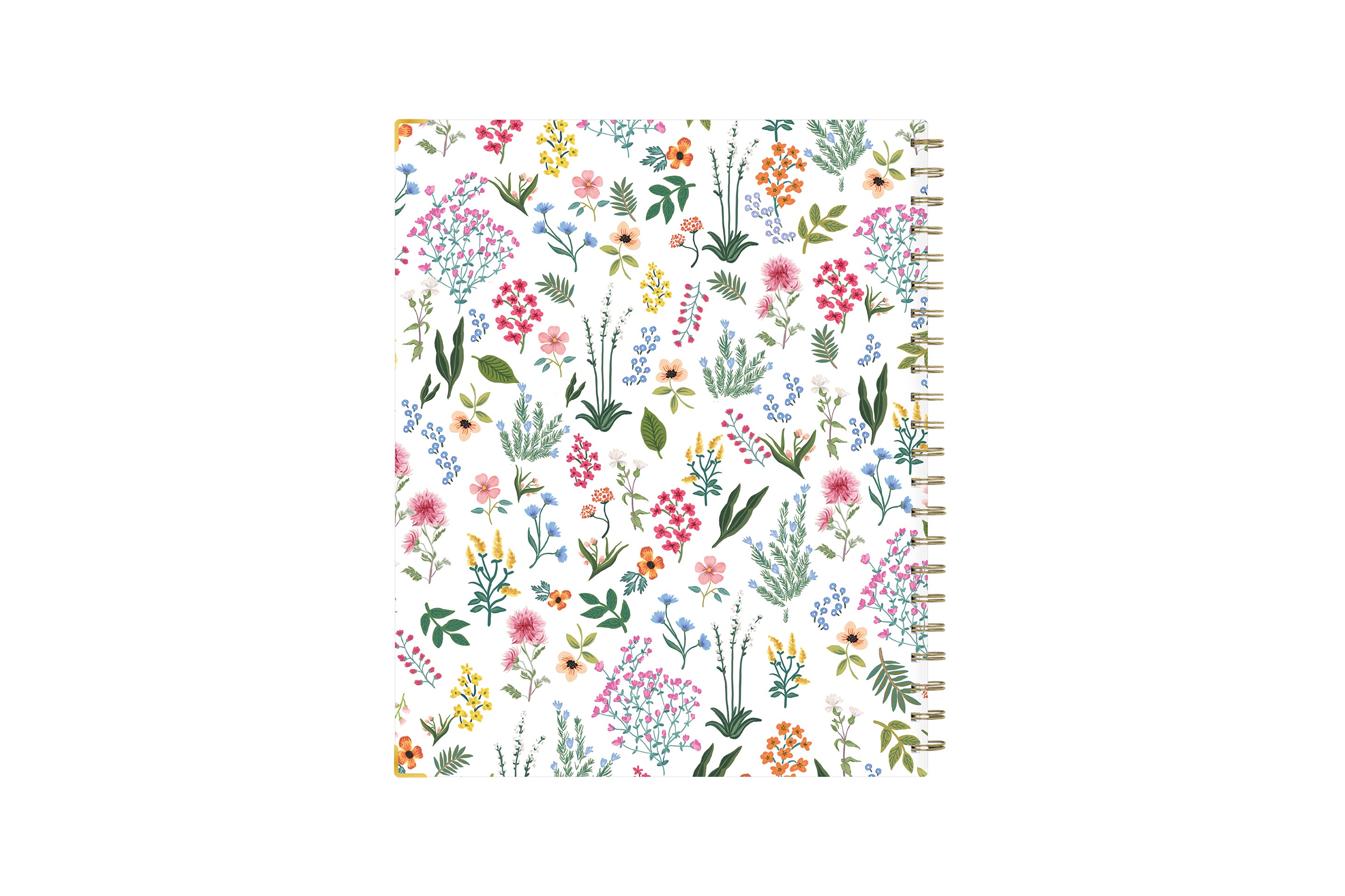 soft white background with floral pattern on this 8.5x11 weekly monthly planner