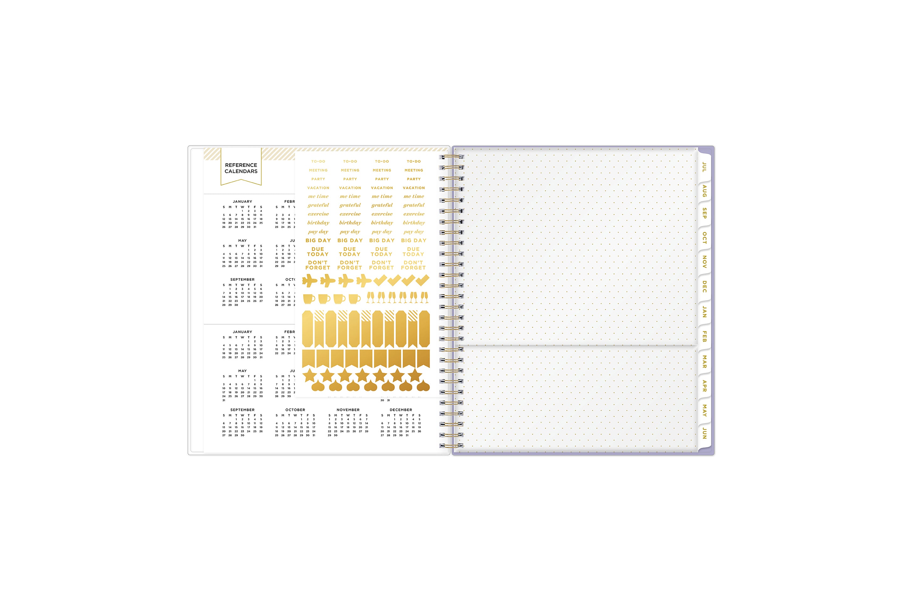 2025-2026 yearly reference calendars with storage pocket