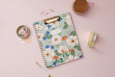 floral front cover with clipfolio 8.5x11 teacher planner for 2025-2026