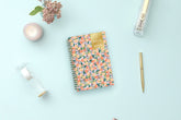 floral front cover on this 2025-2026 weekly monthly planner in 5x8 planner size