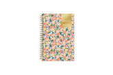 floral front cover on this 2025-2026 weekly monthly planner in 5x8 planner size