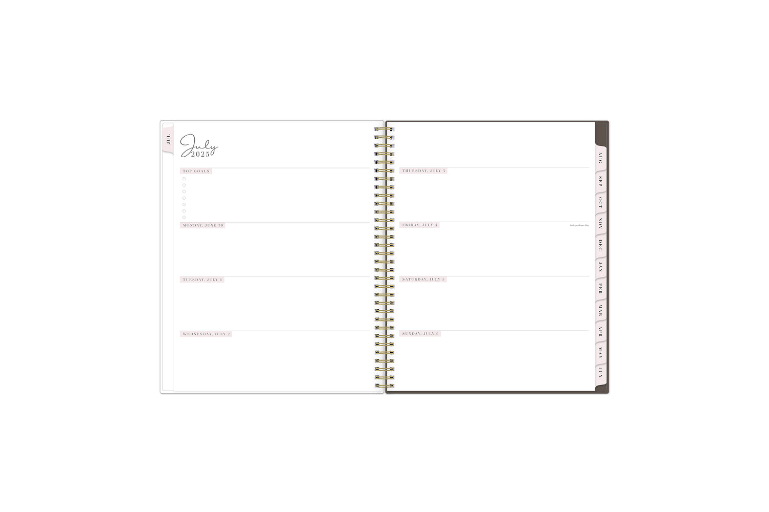 2025-2026 weekly academic planner featuring a weekly spread with blank writing space, to do&