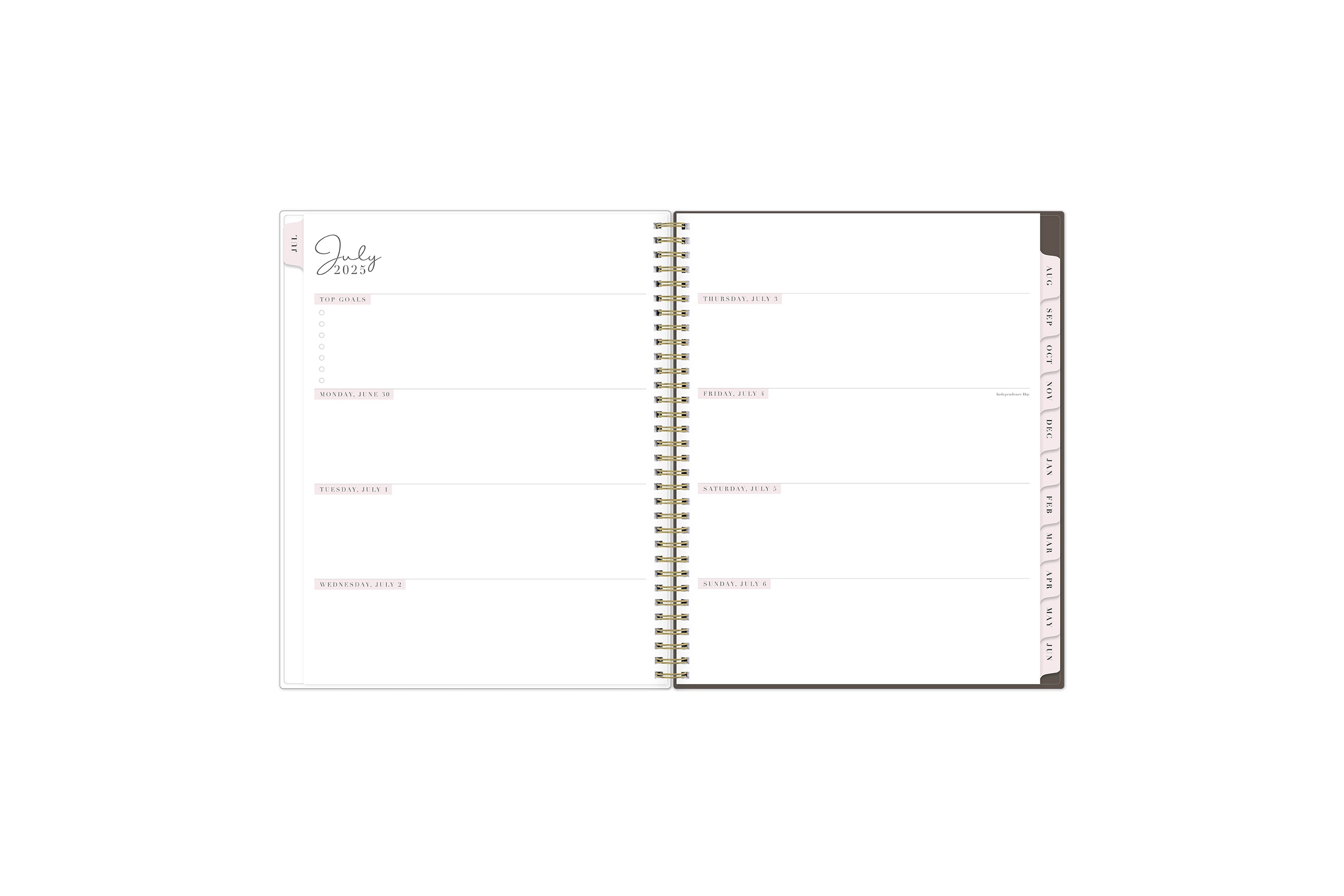 2025-2026 weekly academic planner featuring a weekly spread with blank writing space, to do&