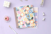 live well floral pattern ample writing space in this weekly monthly planner 7x9 for July 2024- June 2025