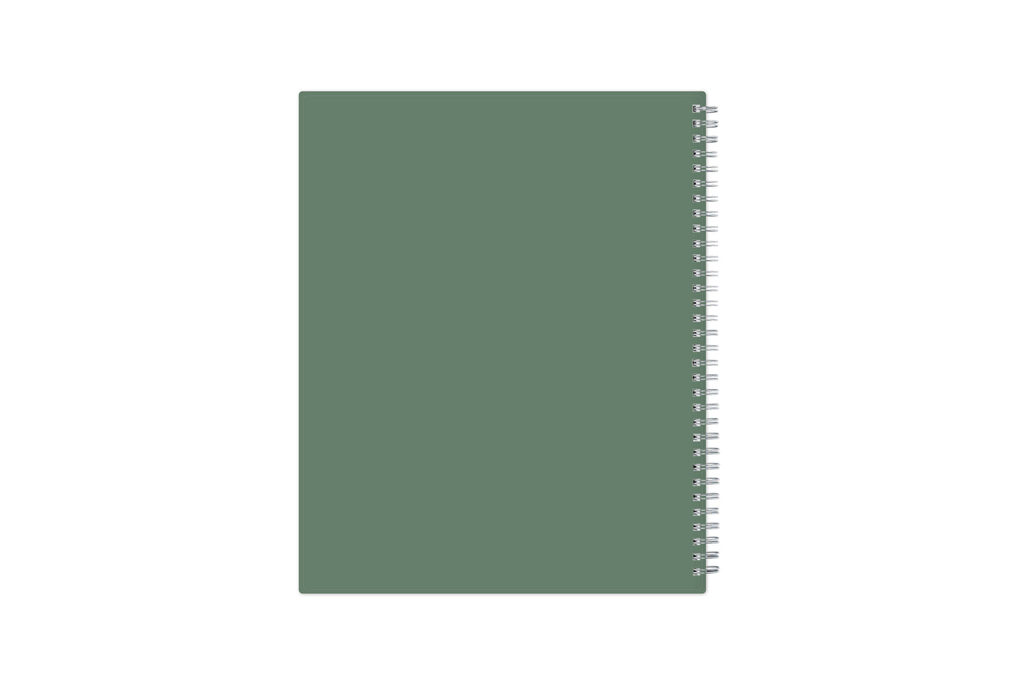 solid olive green back cover on this 8.5x11 weekly monthly academic planner