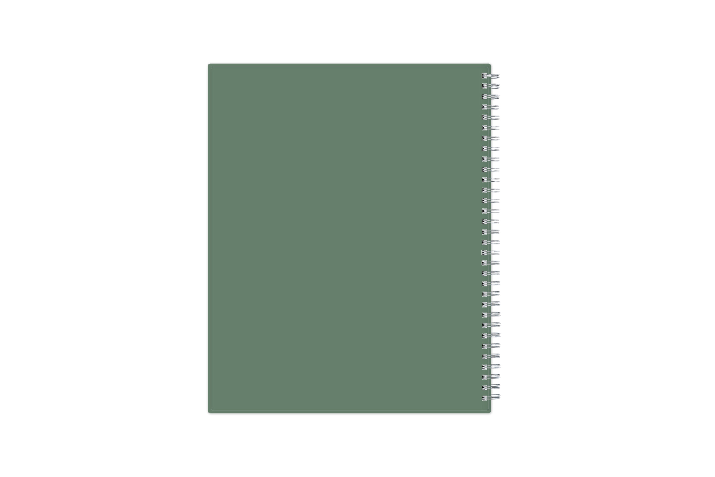 solid olive green back cover on this 8.5x11 weekly monthly academic planner