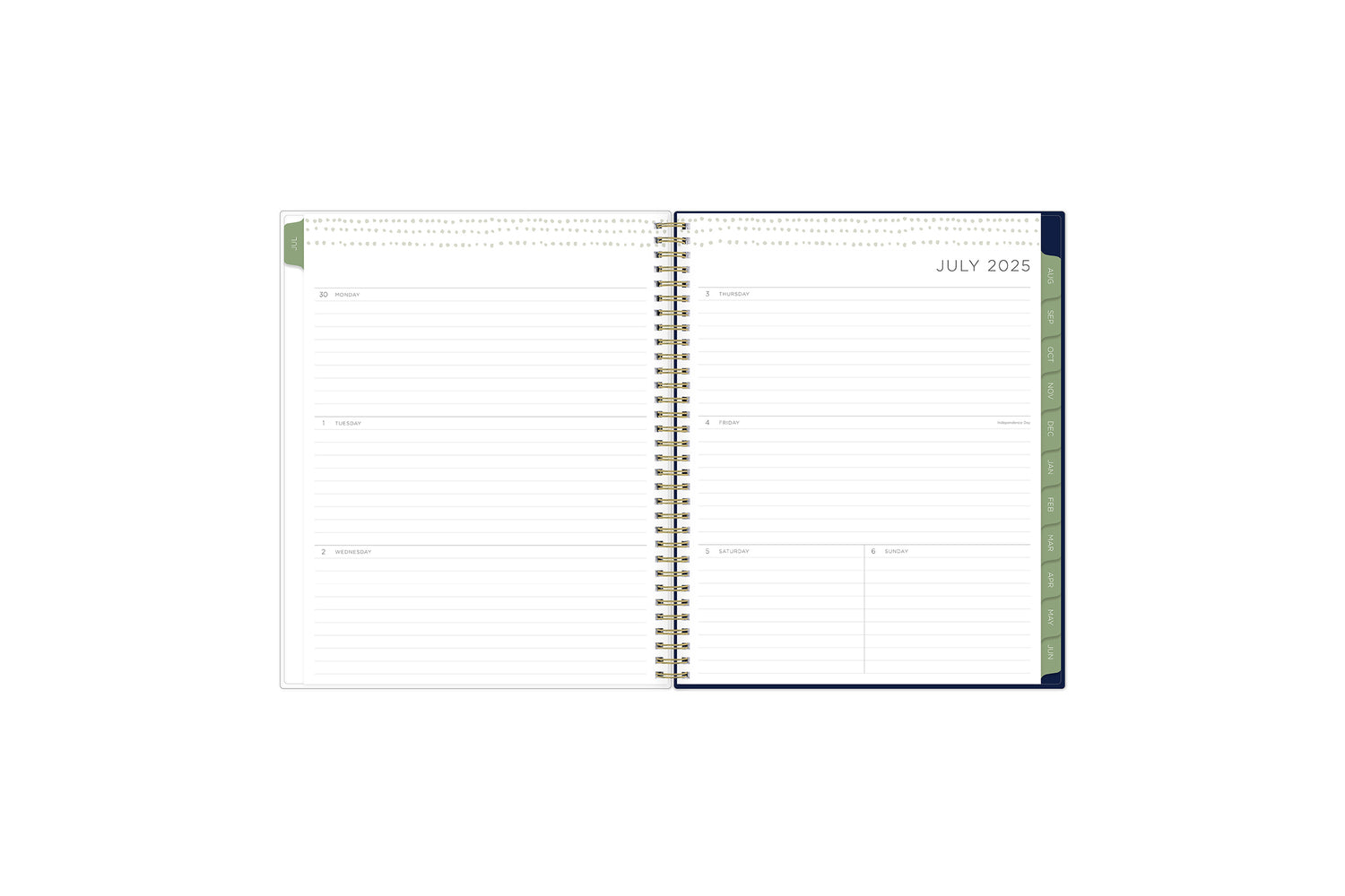 known for clean blank writing space, the kelly ventura 2025-2026 planner features a clean, classic weekly layout for note taking, deadlines, important dates, and room to plan each day and each week!