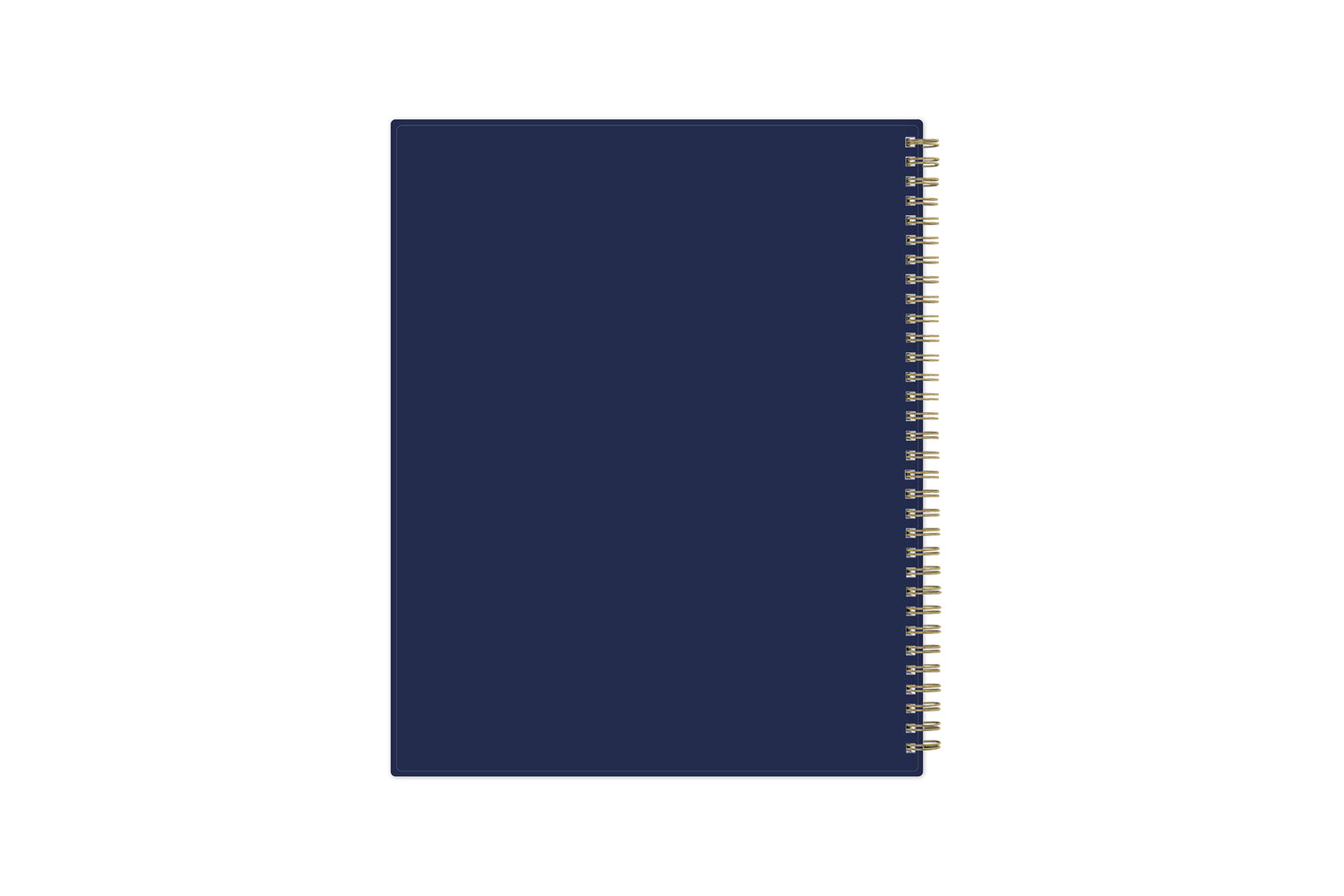 2025-2026 navy blue back cover on this academic planner 8.5x11
