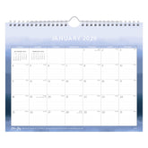 january 2026 to december 2027 monthly wall calendar  blue ombre border