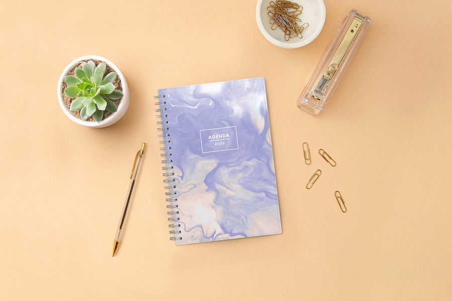 Lucidity Purple 2026 Weekly Monthly 5x8 Planning Calendar