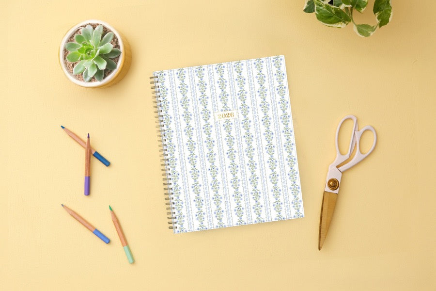 Meena 2026 Weekly Monthly 8.5x11 Planning Calendar