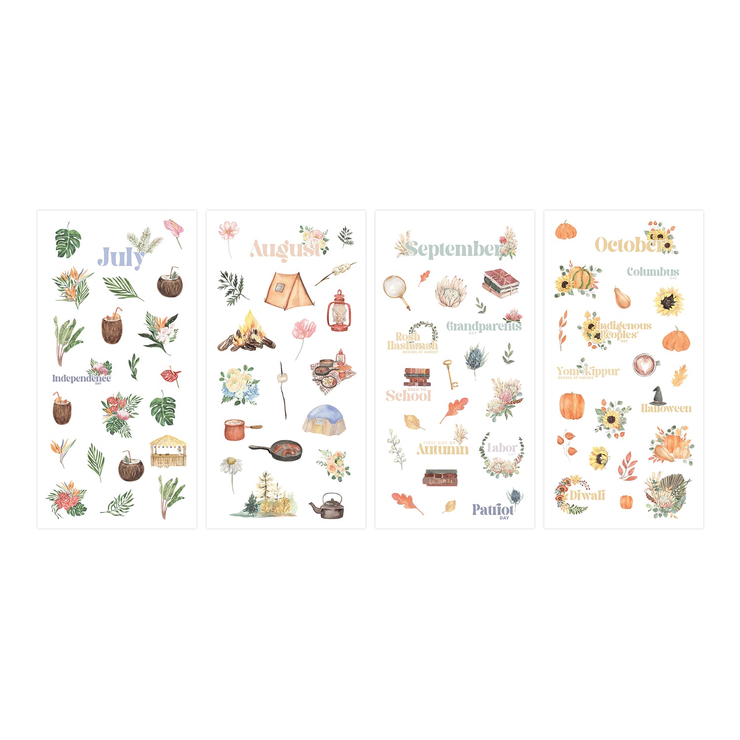 sticker book featuring everyday stickers and monthly bonus themes
