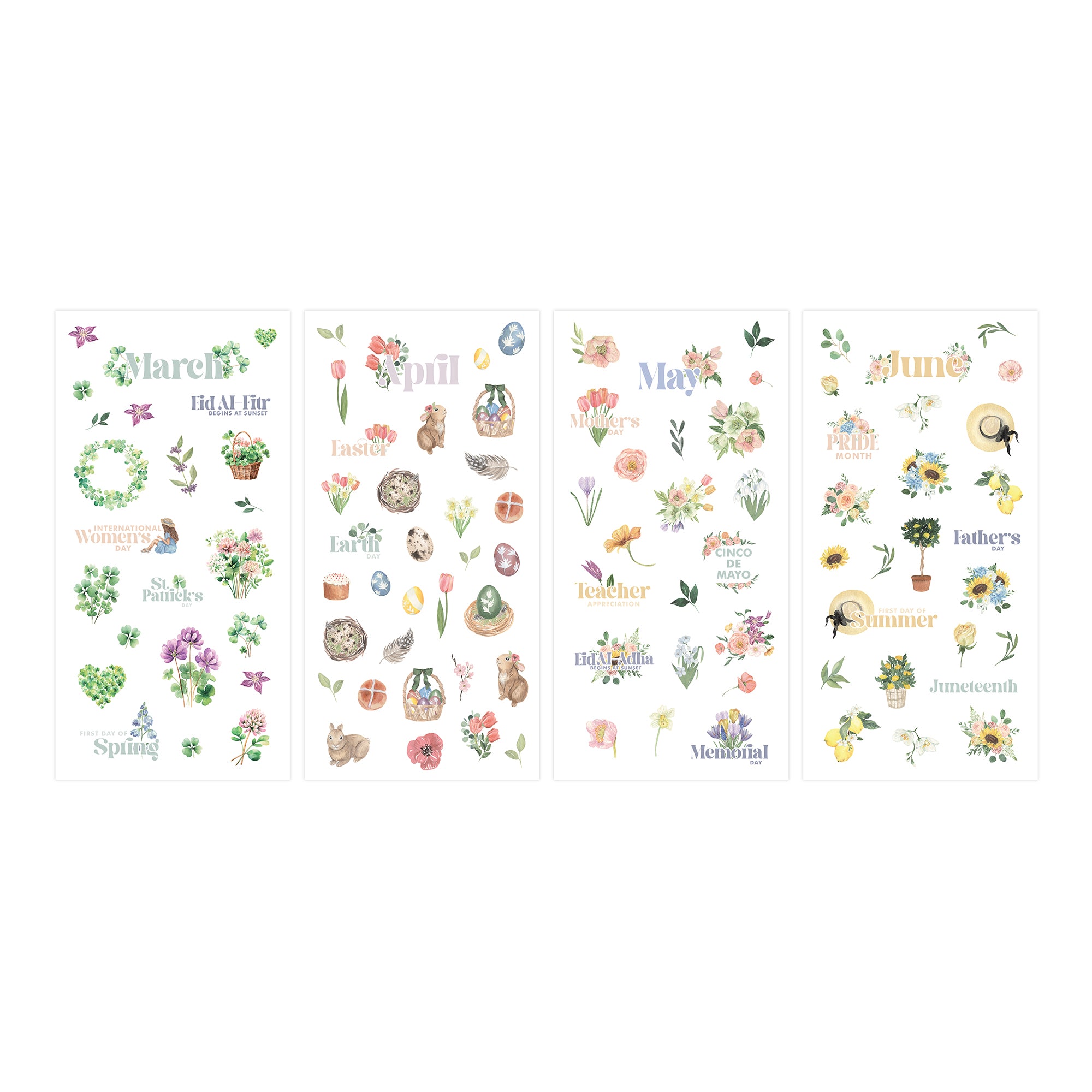 sticker book featuring everyday stickers and monthly bonus themes