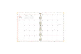 beautiful and colorful monthly spread featured on this Livewell planner in 7x9 planner size, the monthly spread has ample writing space and lined section for notes