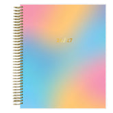 Multicolored spiral-bound planner with &