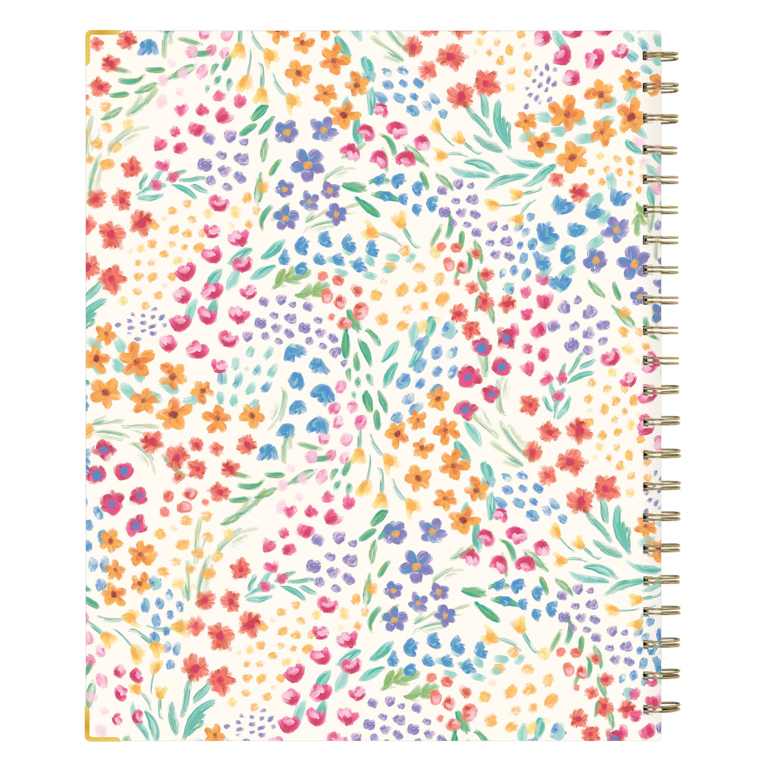 floral pattern back cover with a colorful  on a white background