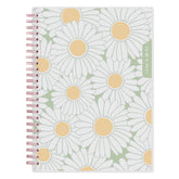 planner with daisy pattern on a white background