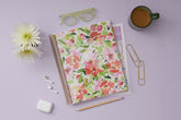 Beautiful painted floral front cover in 8.5x11 teacher lesson planner size