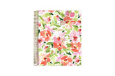 Beautiful painted floral front cover in 8.5x11 teacher lesson planner size