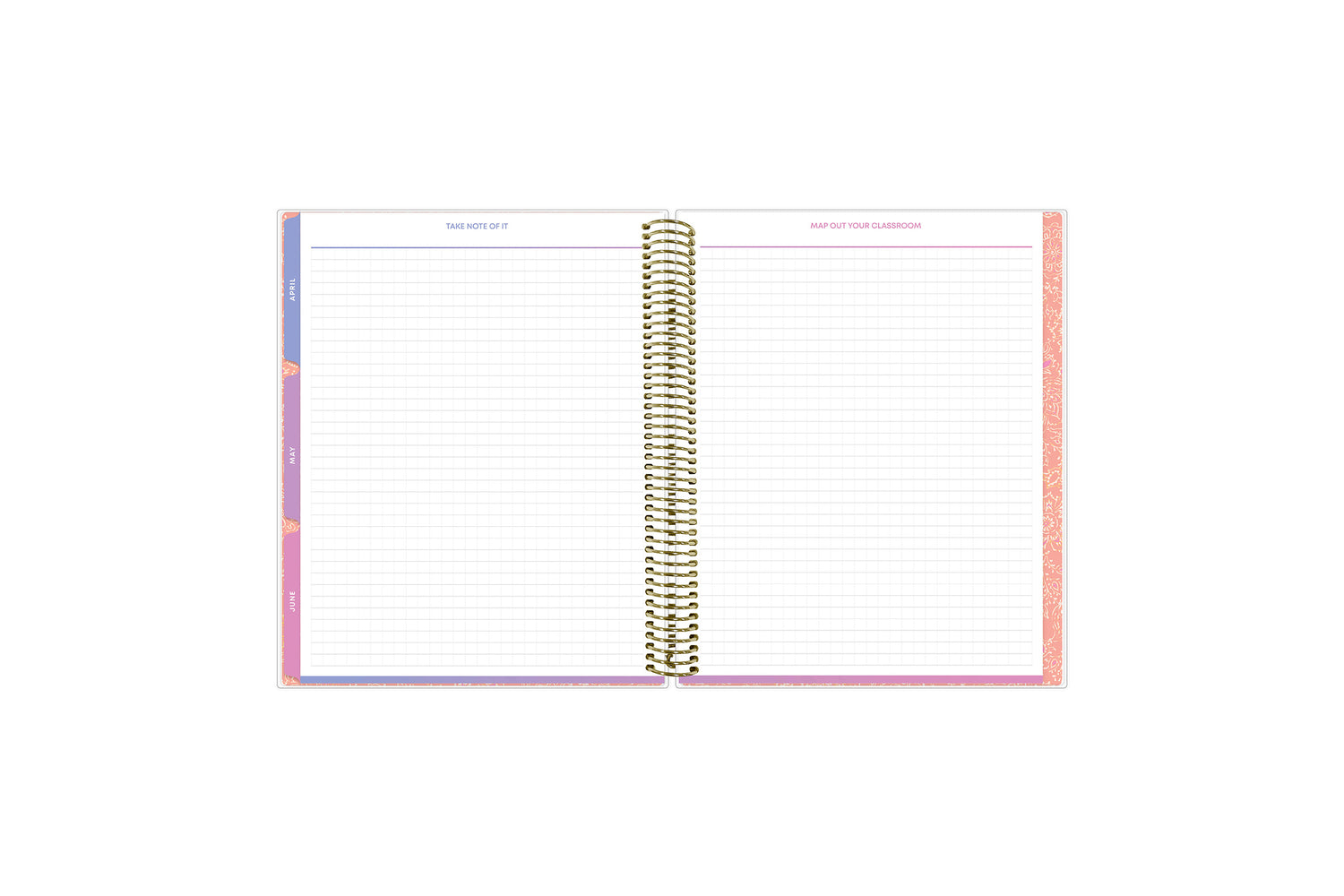 8.5x11 sized notes pages in a grid format for ample note taking