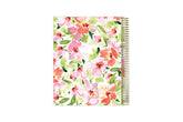 Beautiful painted floral back cover in 8.5x11 teacher lesson planner size