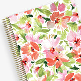 Beautiful painted floral front cover in 8.5x11 teacher lesson planner size