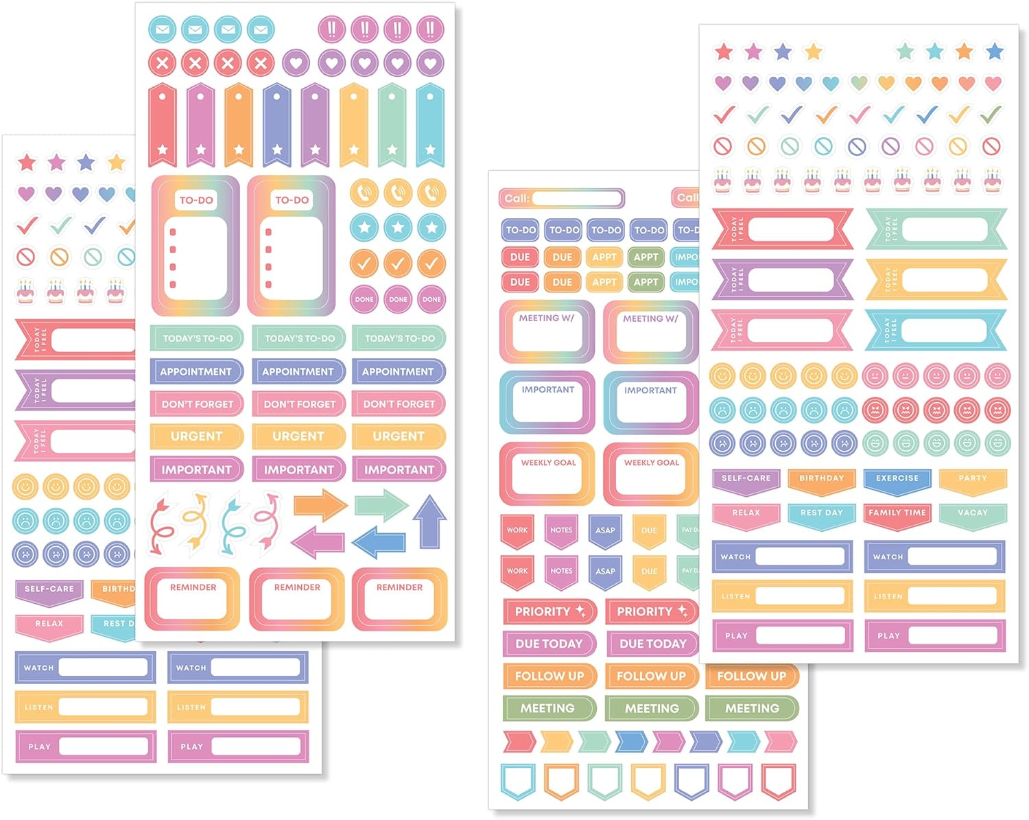 sticker book from bluesky livewell featuring to dos, appointments, blanks, meetings, etc.