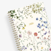floral front cover with white background on a 5x8 2026 planner