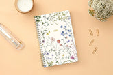 floral front cover with white background on a 5x8 2026 planner
