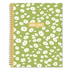 Green planner with white floral pattern and 2020/2027 label on a white background