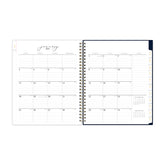 2026 monthly planner layout with lined writing space, reference calendars, lined notes section, and monthly tabs