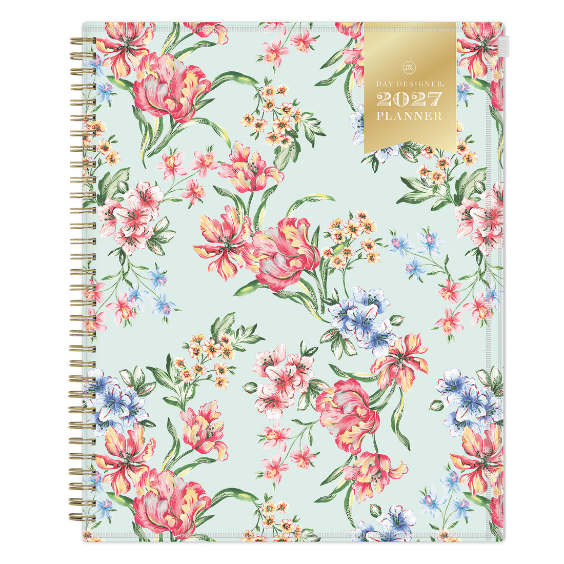 Tulip Garden 2027 Weekly Monthly 8.5x11 Day Designer + Zip Pouch Planning Calendar