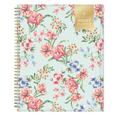Floral planner with gold accents on a white background for January 2027 - December 2027 8.5x11 size