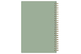 cute white daises and cherries front cover 5x8 planner size 2025-2026 olive green back cover