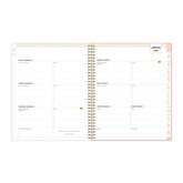 2026 weekly spread featuring lined writing space, bullet points, monthly tabs