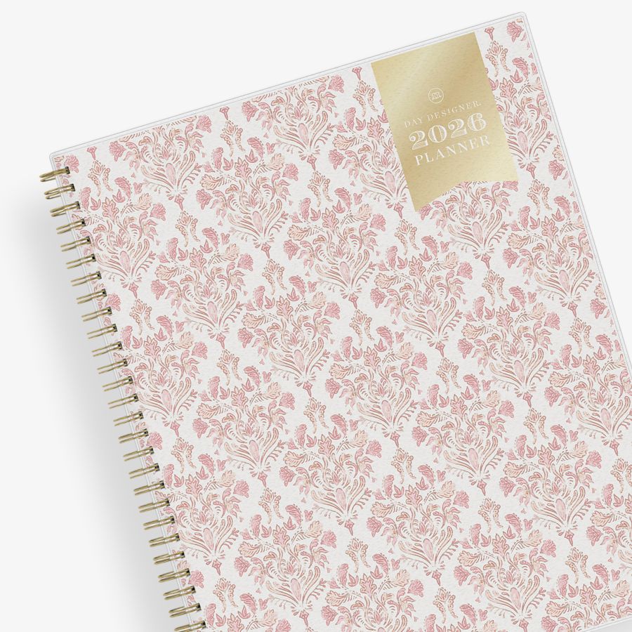 Kenzari Coral 2026 Weekly Monthly 8.5x11 Day Designer for Blue Sky