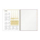 2026 and 2027 reference calendar, gold sticker sheet, and paper pocket