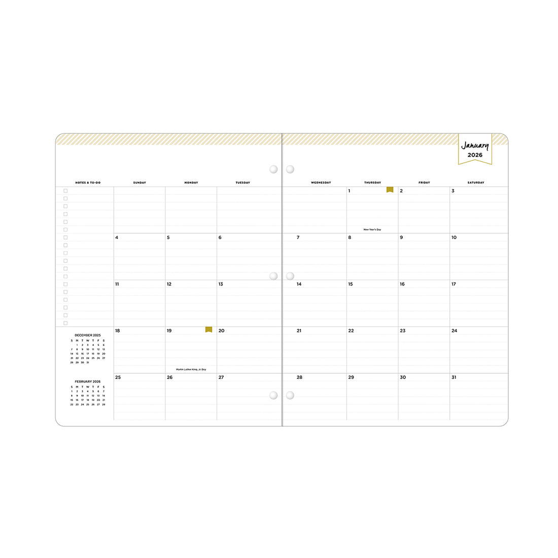 Emmaline 2026 Monthly 8.5x11 Day Designer for Blue Sky 24-Month Planner