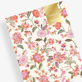 floral pattern on the front cover with beige background