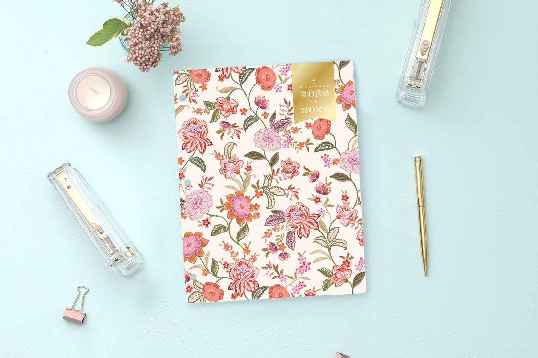 Emmaline 2026 Monthly 8.5x11 Day Designer for Blue Sky 24-Month Planner