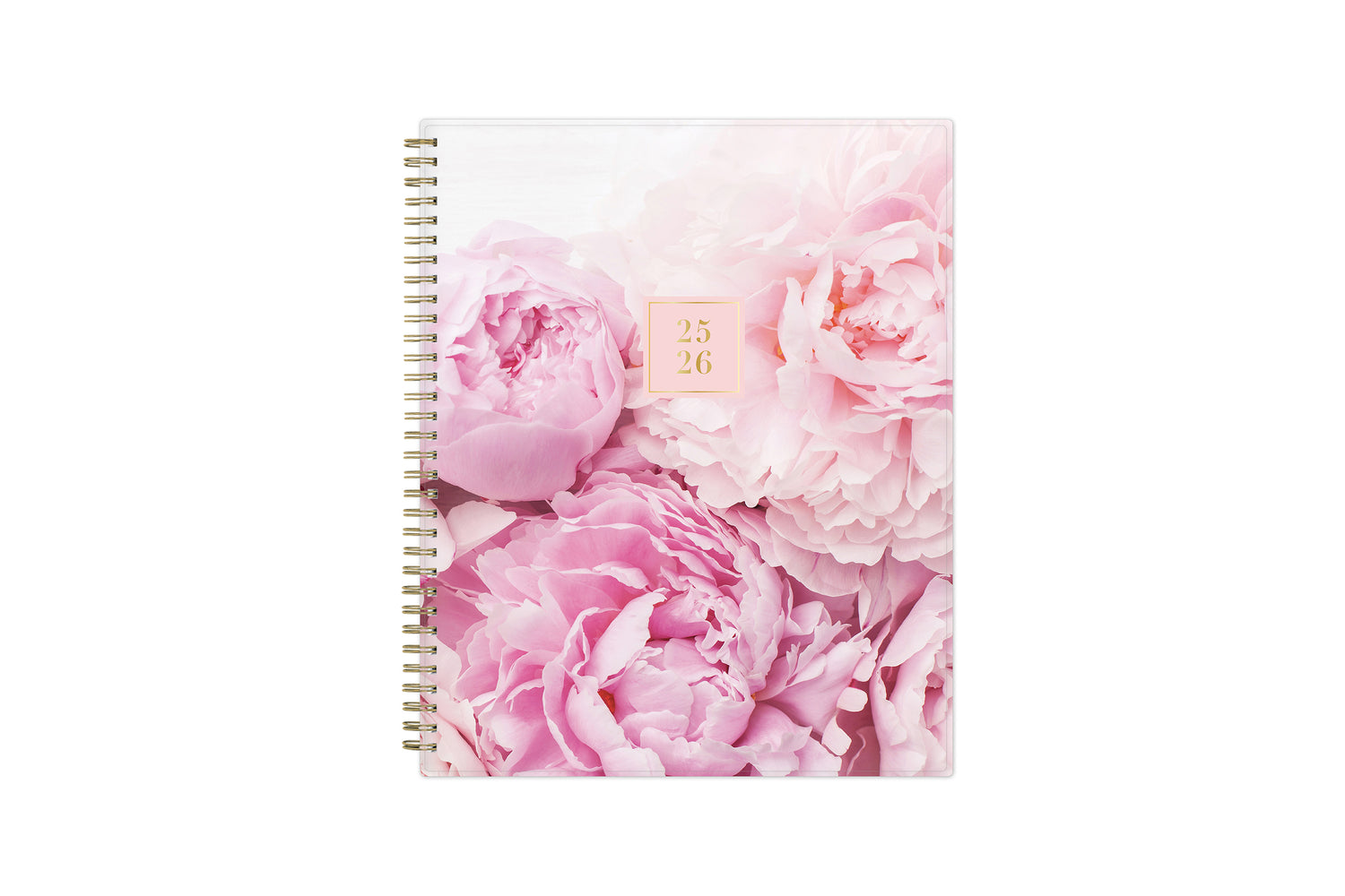 pink flowers 2025-2026 8.5x11 academic planner front cover