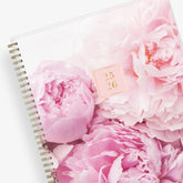 pink flowers 2025-2026 8.5x11 academic planner front cover
