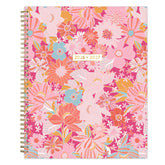 Floral patterned planner with 2026-2027 text on a pink background